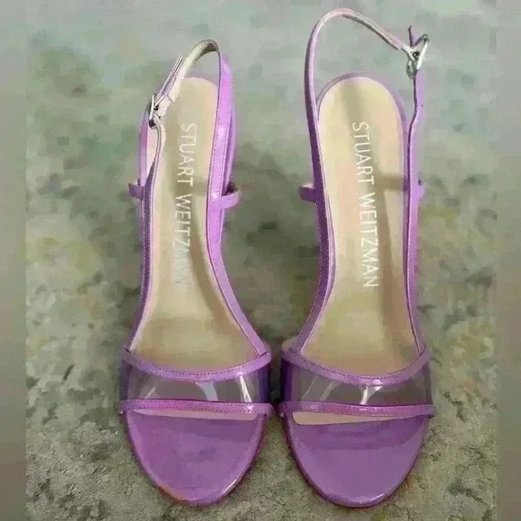 Stuart Weitzman Mondrian 100 Sandals. Size 8 wisteria $450 new